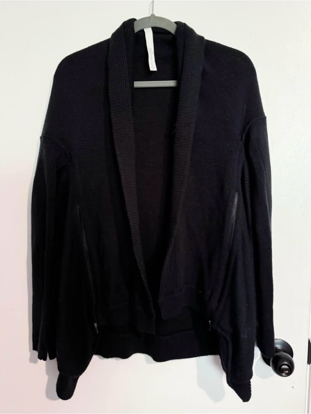 lululemon athletica Black Open-Front Shawl Collar Cardigan